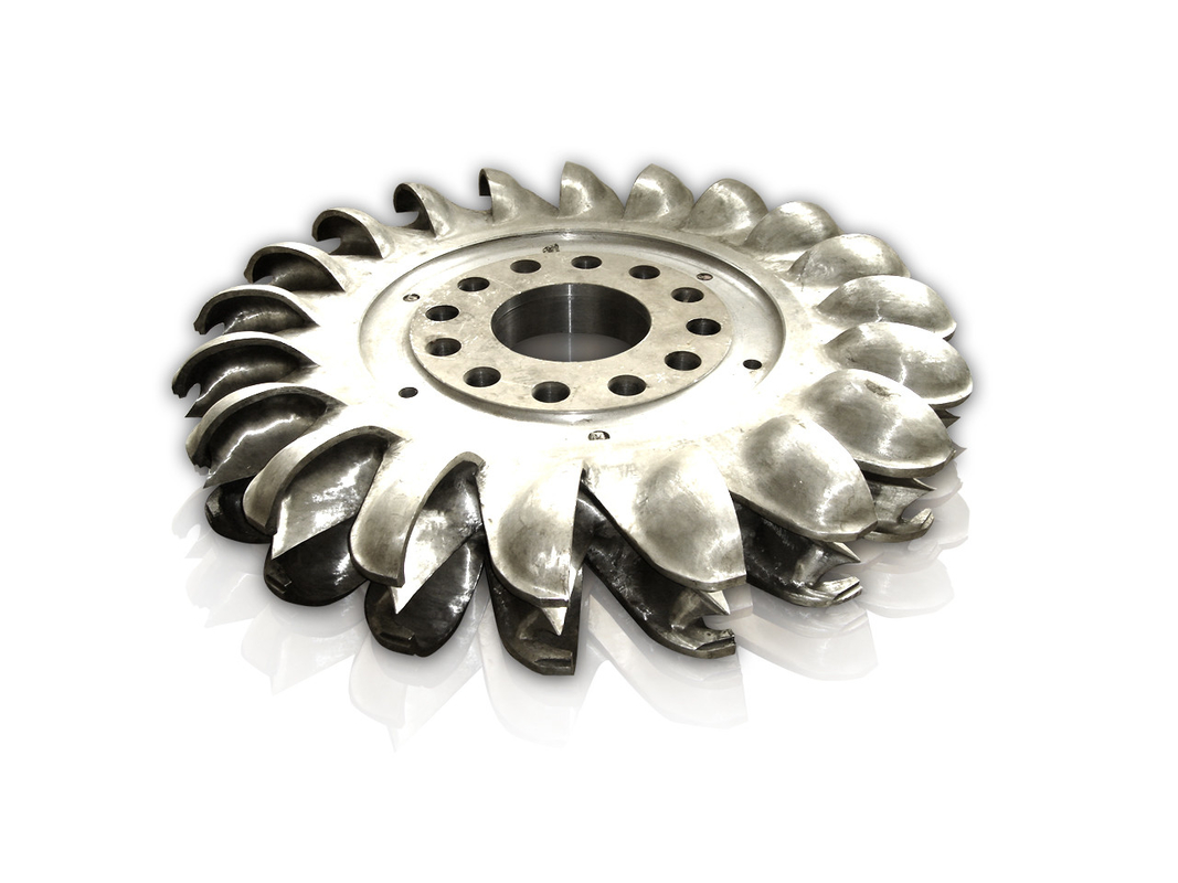 Stainless Steel Runner High Head Water Turbine Designed For High RPM 600-1000rpm