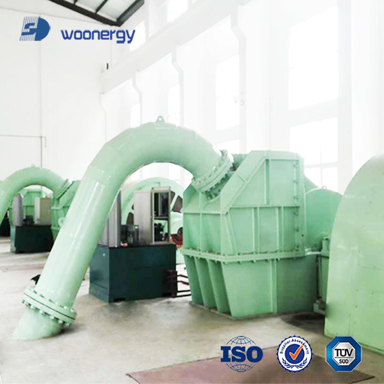 IP54 Protection Grade Pelton Turbine Generator Rated Current 100-1000A 85-95% Efficiency