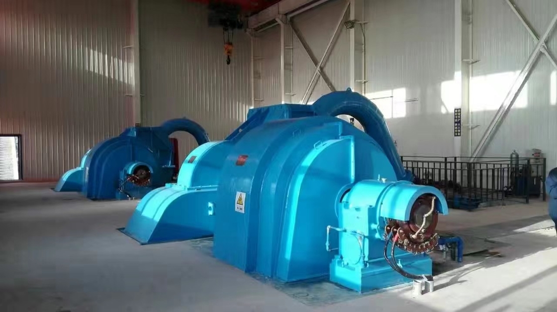 Efficiency Pelton Hydraulic Turbine Generator 6-10kV Cast Iron/Stainless Steel 500-3000r/min IP54