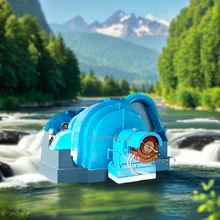 Custom Capacity High Head Water Turbine Steel And Stainless Steel Model 5m-500m Water Head