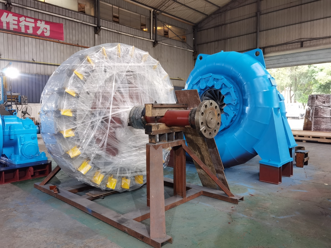 Efficiency Automatic Francis Water Turbine Generator 300KW-20MW Rated Power 400V-10kV Voltage