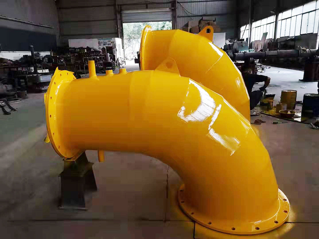 Francis Type 500kw Water Turbine Generator In Hydro Power Plant Yellow Color