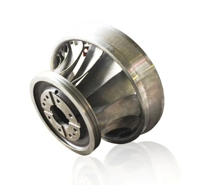 Polished Hydro Turbine Runner Custom Blades Adjustable Blade Type Open or Closed Design