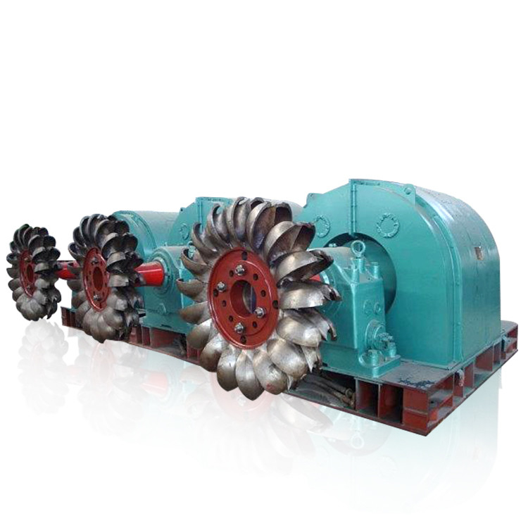 Frequency Cast Iron Pelton Turbine Generator Brushless Excitation Mode 500-3000r/min Speed Range