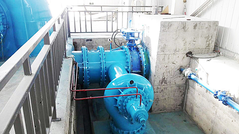 Adjustable Blade Angle Hydraulic Turbine System Open Or Closed Design Polishing Surface Treatment