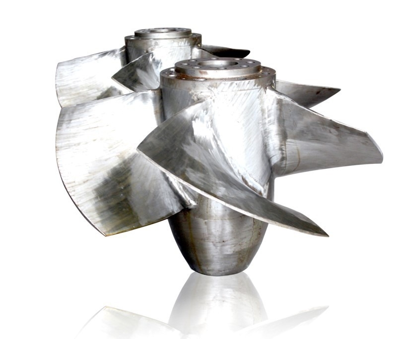 Stainless Steel Runner Materials Pelton Turbine Generator For 100m To 700m Design Head