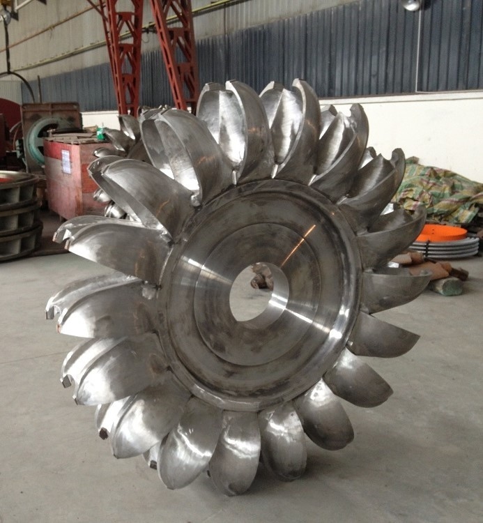 Vertical Installation Method Hydro Turbine Runner with Inlet Pressure of 10 MPa Hardened Metals Material Capabilities