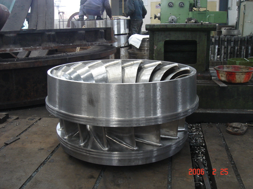 Vertical Installation Method Hydro Turbine Runner with Inlet Pressure of 10 MPa Hardened Metals Material Capabilities