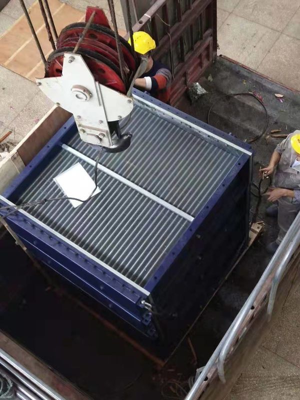 Water To Air Fined Tube Heat Exchanger With Blower Steam Coil Economizer Power Plant