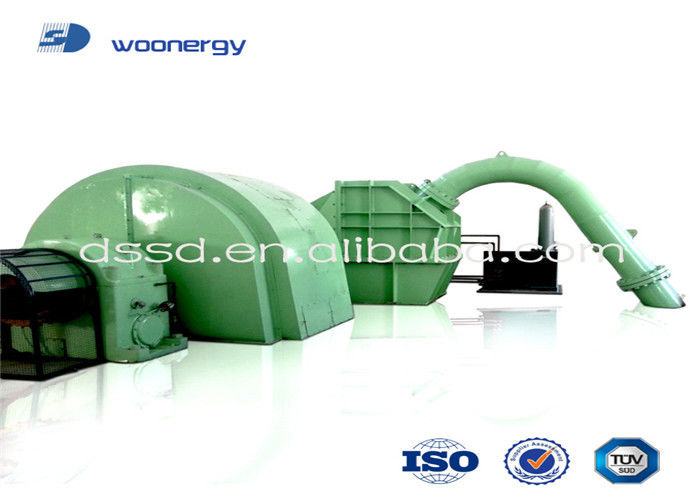 0.5 MW-20MW Power Output Pelton Turbine Generator With Horizontal Installation And Static Excitation System