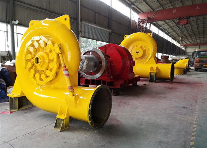Francis Type 500kw Water Turbine Generator In Hydro Power Plant Yellow Color
