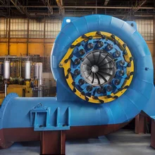 600KW Stainless Steel Runner Francis Water Turbine Generator With Automatic Control Mode