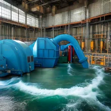 Efficiency Air/Oil Cooled Pelton Turbine Power Generator 6-10kV 50Hz/60Hz Power Output 100kw-50mw