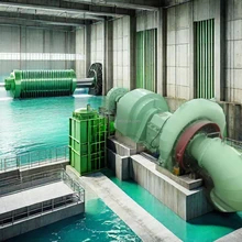 Efficiency Water Turbine Generator with Automatic Control - Horizontal Installation - Customizable Color